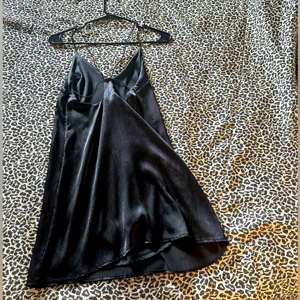 Black silk dress